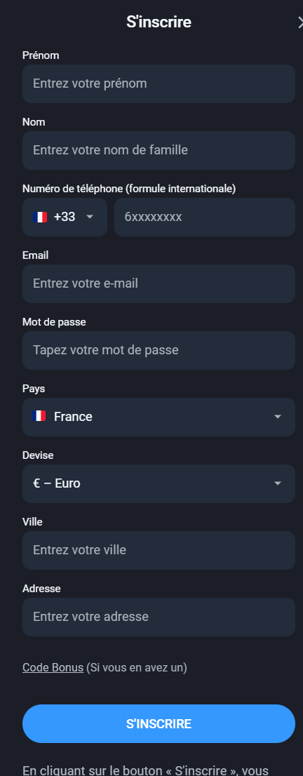 Options d'inscription sur le site Twin Casino Twin Casino Insciption